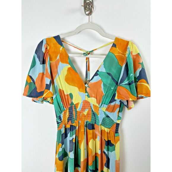 Abel the Label Anthropologie Bohemian Milkmaid Farm Rio Style Maxi Dress XS - Picture 5 of 10